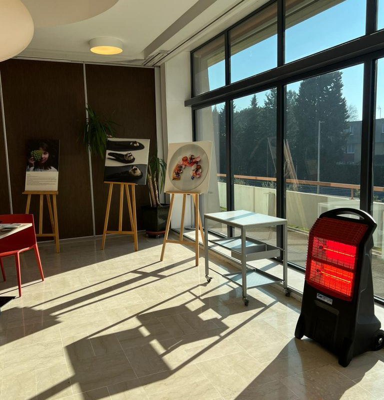 Location de chauffages électriques pour un restaurant gastronomique