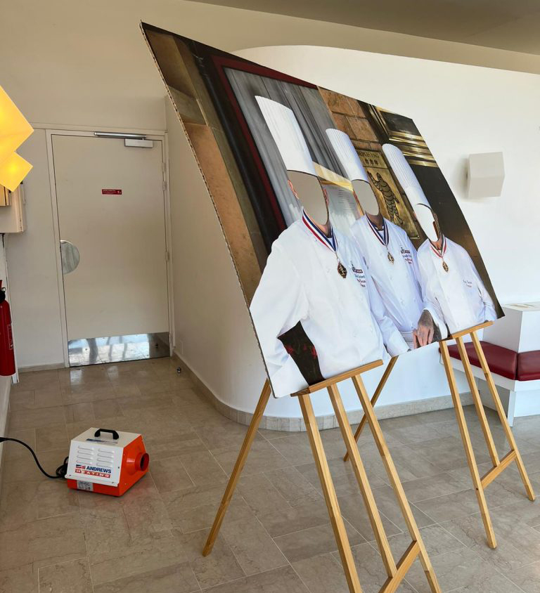 Location de chauffages électriques pour un restaurant gastronomique