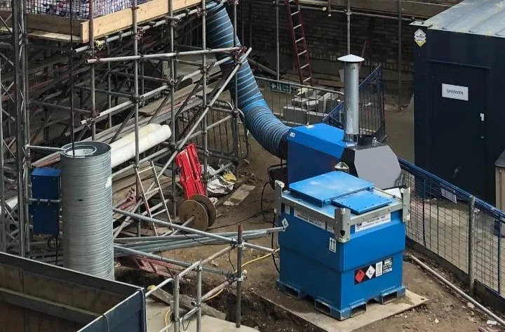 Location de chauffage pour une entreprise de construction