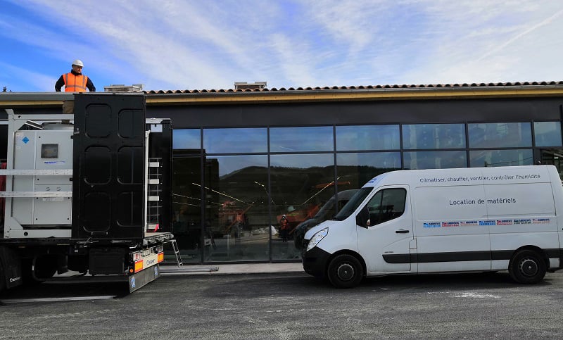 Climatisation de forte puissance pour un supermarché