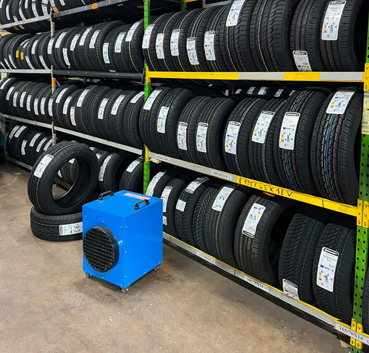 Un chauffage électrique soufflant dépanne un centre automobile près de Genève