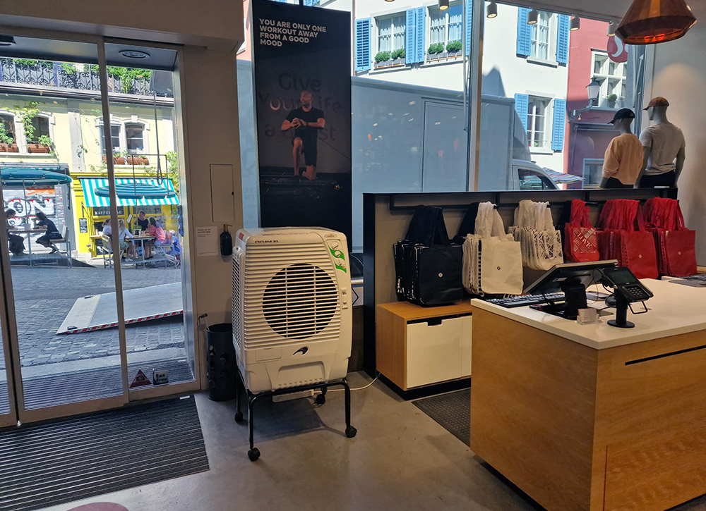 Première commande pour notre dépôt de Zurich : location de rafraîchisseurs pour un magasin